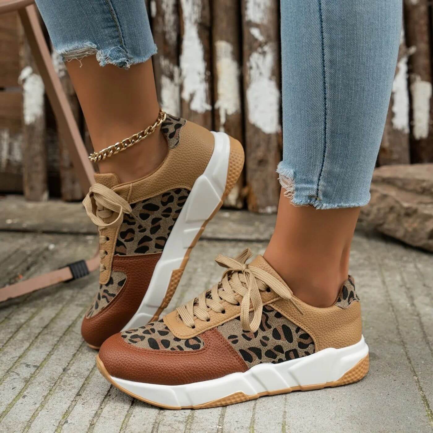 Elora | Orthopedic Leopard Sneakers