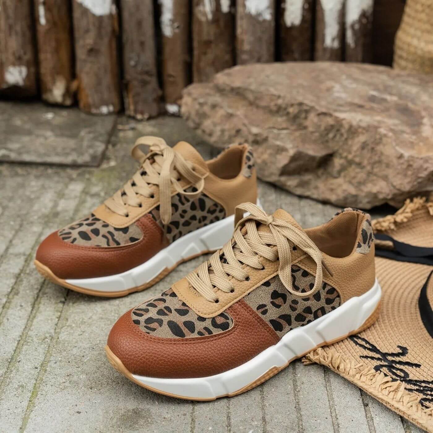 Elora | Orthopedic Leopard Sneakers