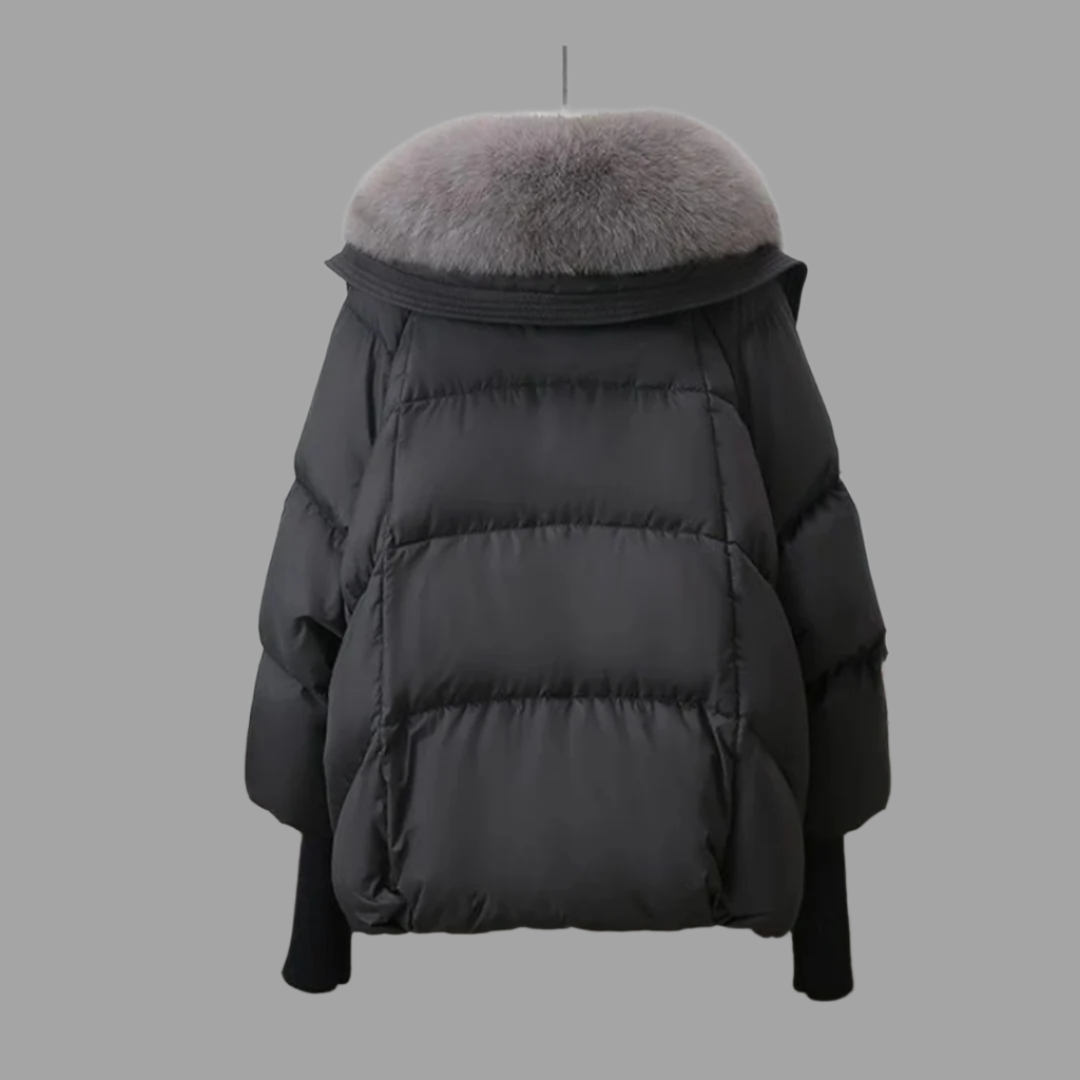 Kiran | Luxe Winter Puffer Jacket with Elegant Fur Collar