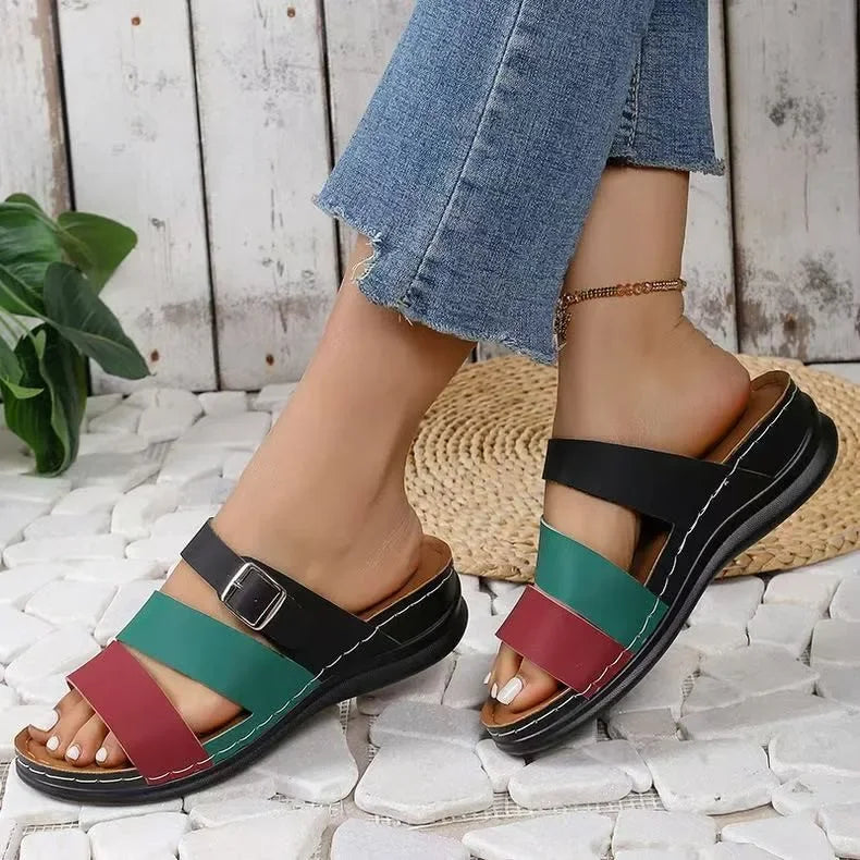 Nari | Orthopedic Rainbow Slide Sandals