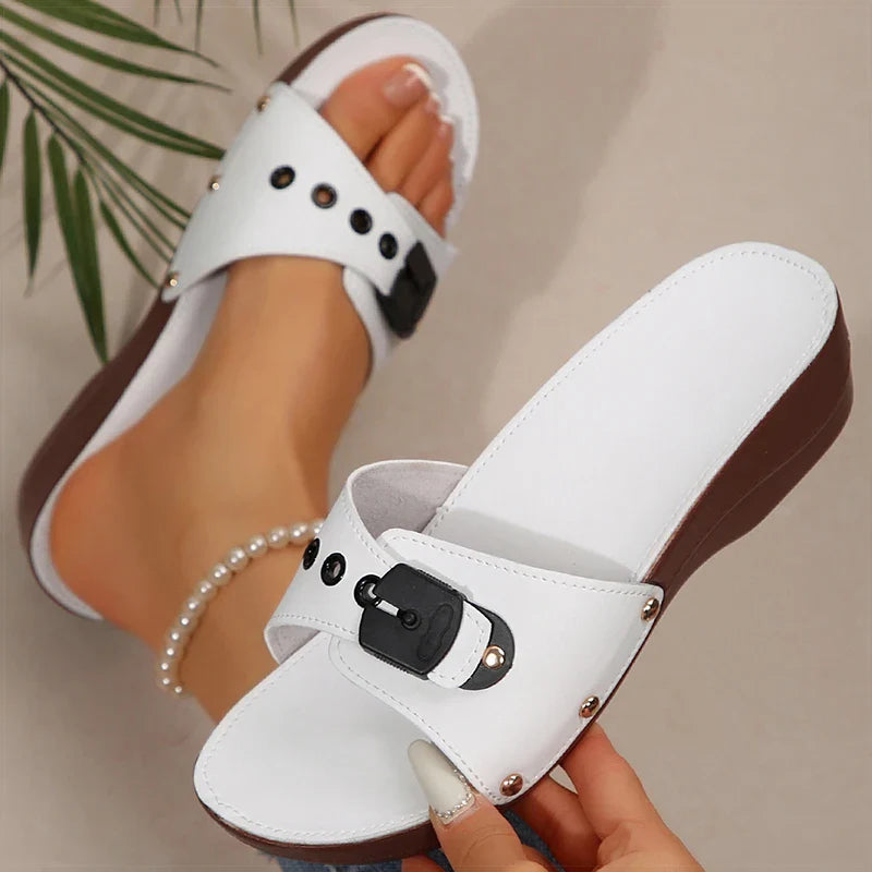 Tara | Orthopedic Buckle Slide Sandals