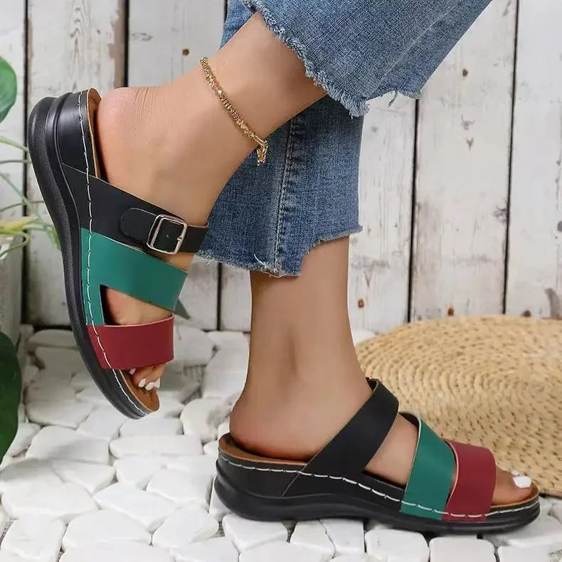 Nari | Orthopedic Rainbow Slide Sandals