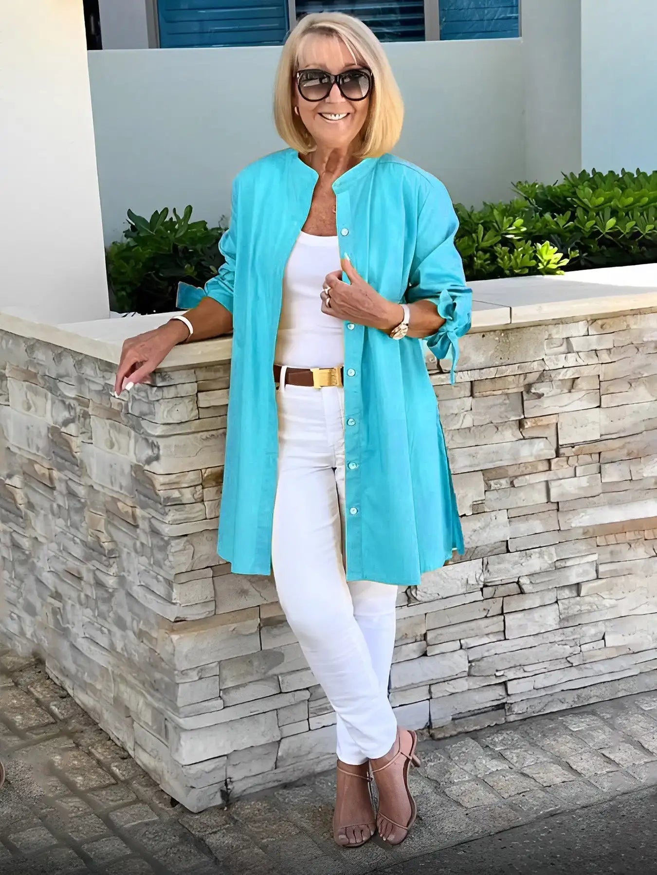 Linda | Drape Blouse – Effortless Elegance for Real Women