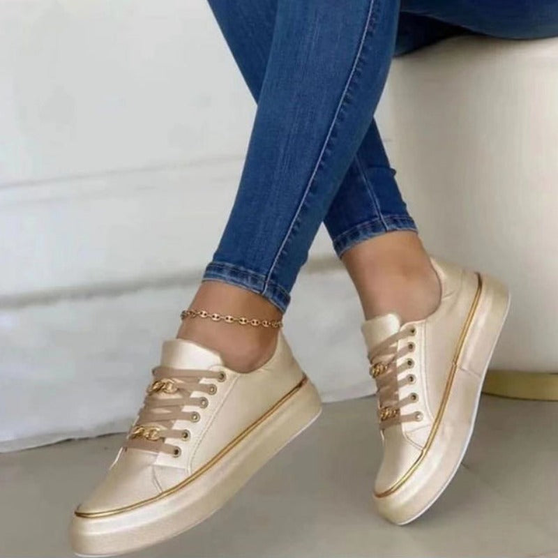 Quinn | Luxe Chain Accent Sneakers