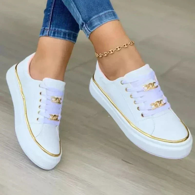 Quinn | Luxe Chain Accent Sneakers
