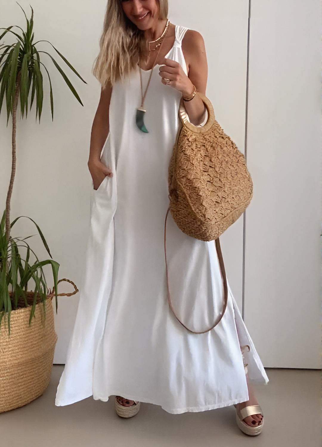 Melissa™ | Sleeveless Flowy Maxi Dress