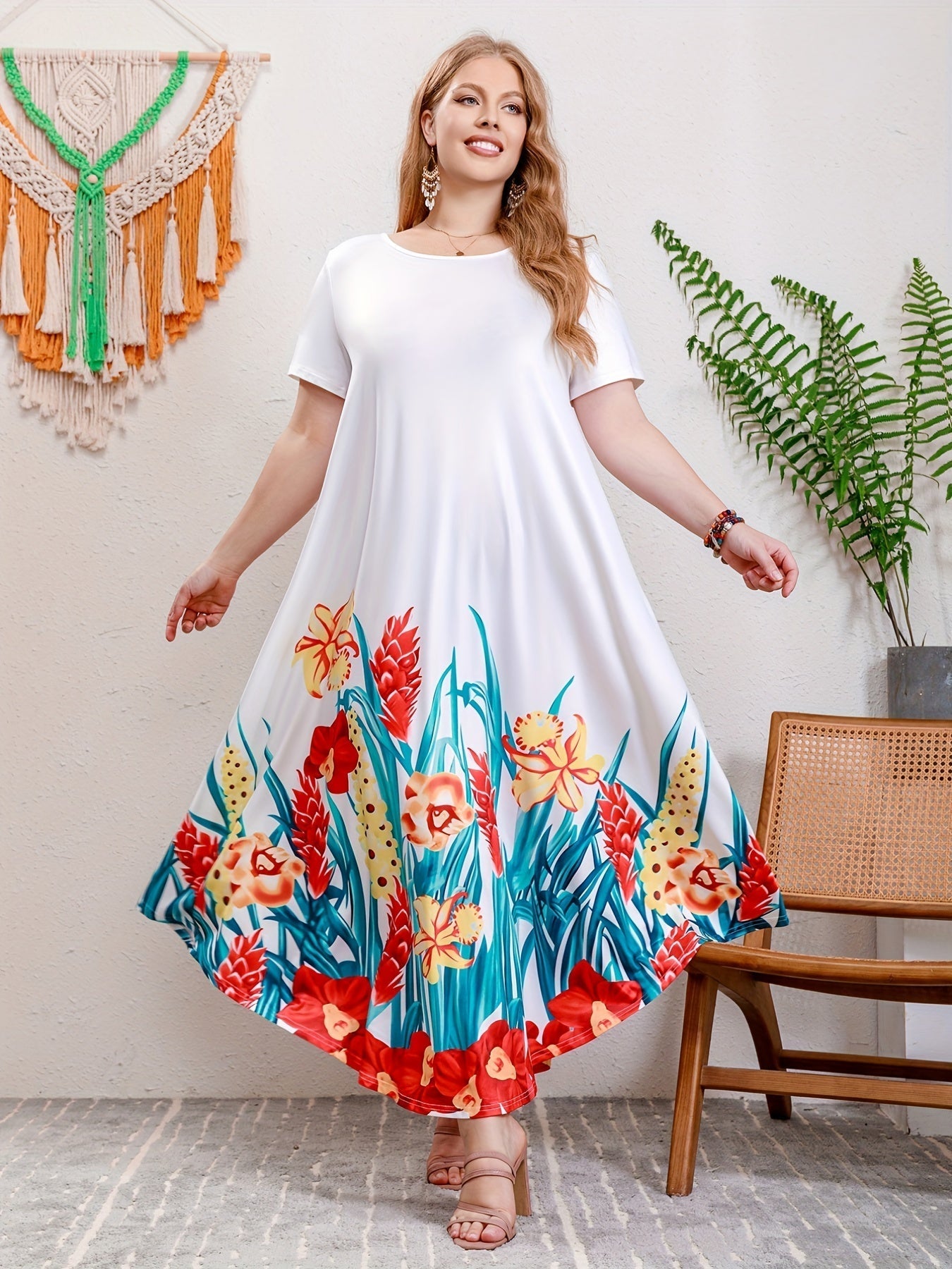 Karen - Plus Size Floral Dress