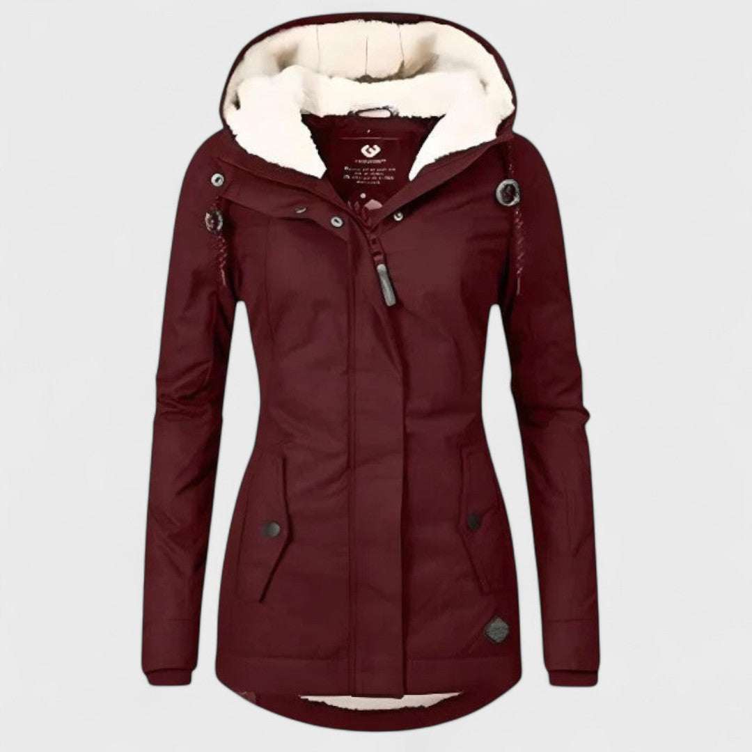 Dionellea™ - Women's Warm Waterproof Winter Jacket with Hood - Premium Quality, Windproof and Waterproof