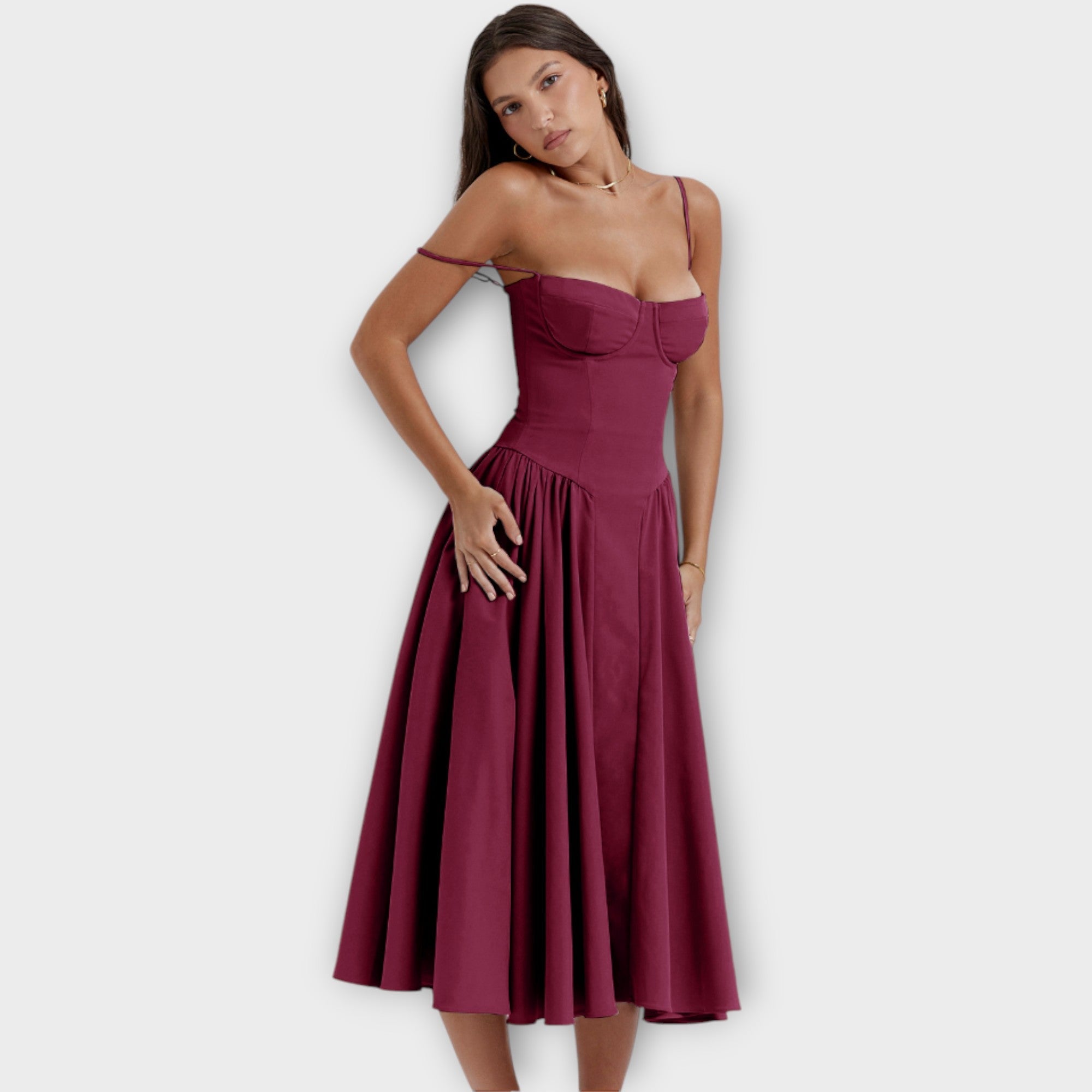 Gesine - Sleeveless Corset Midi Dress