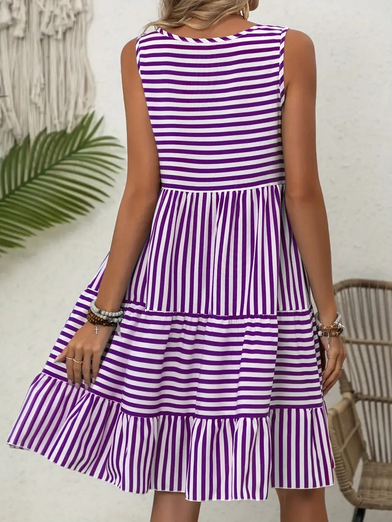 Lauren™ | Sleeveless Striped Sundress